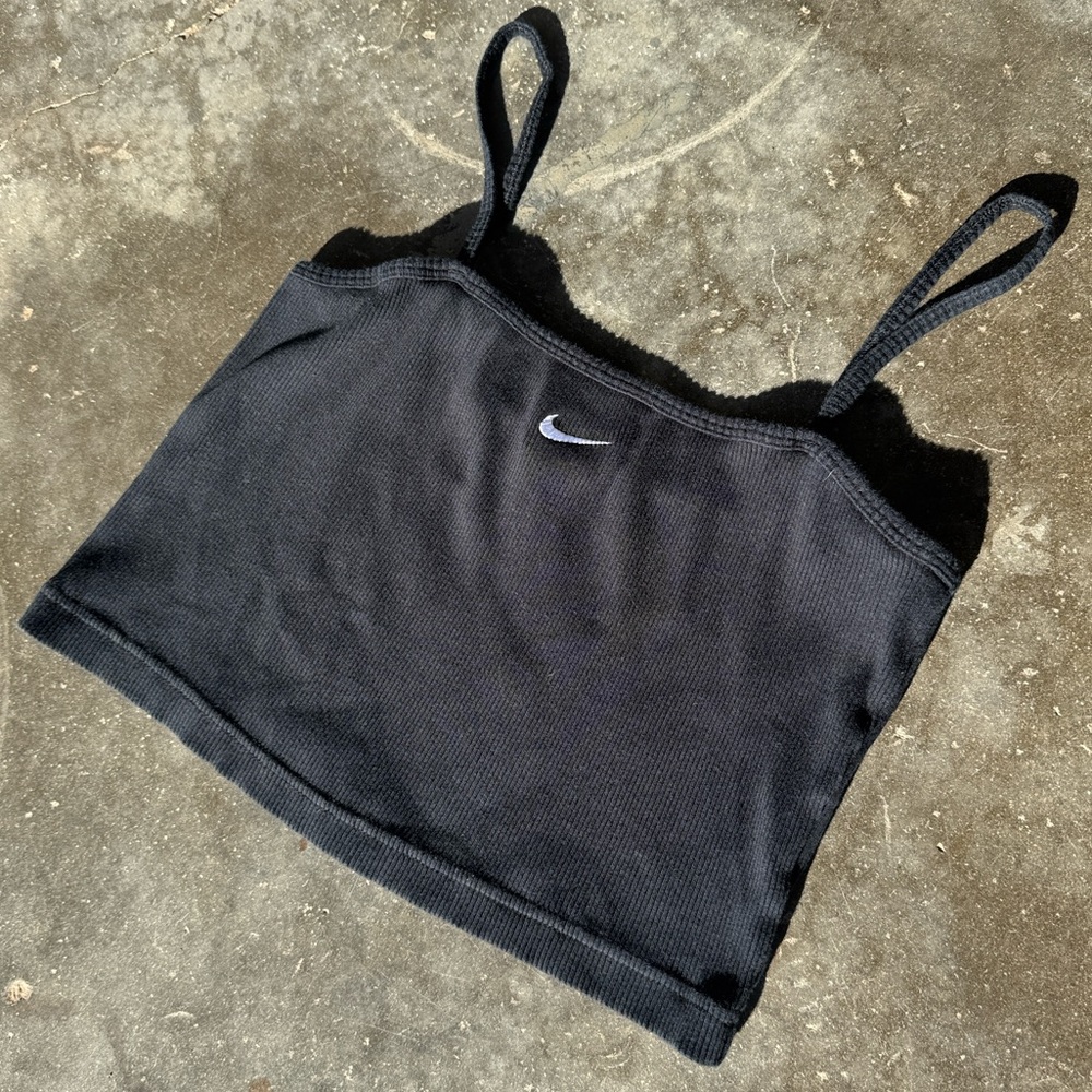 Nike Charcoal Black Cropped Tank
